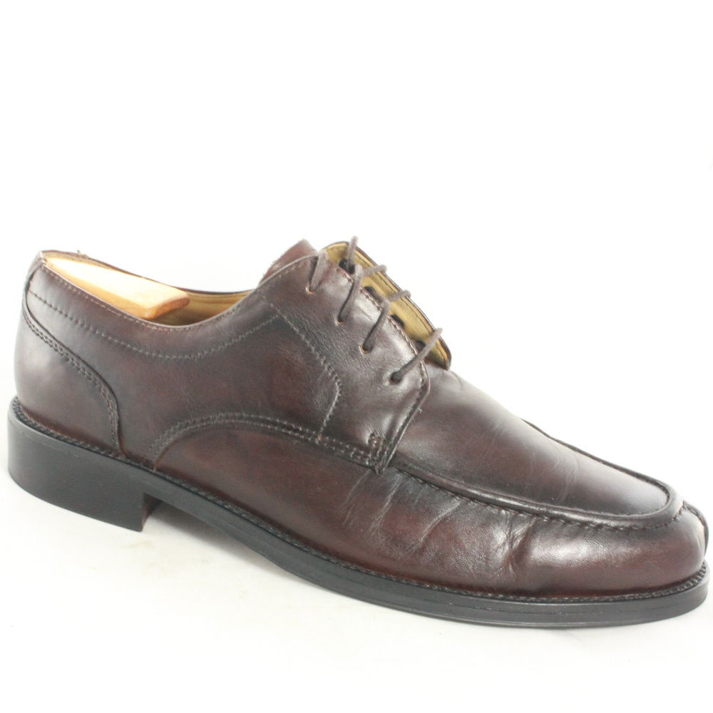 DOCKERS Premium Burgundy Leather Oxfords 10 Wide - Picture 1 of 8